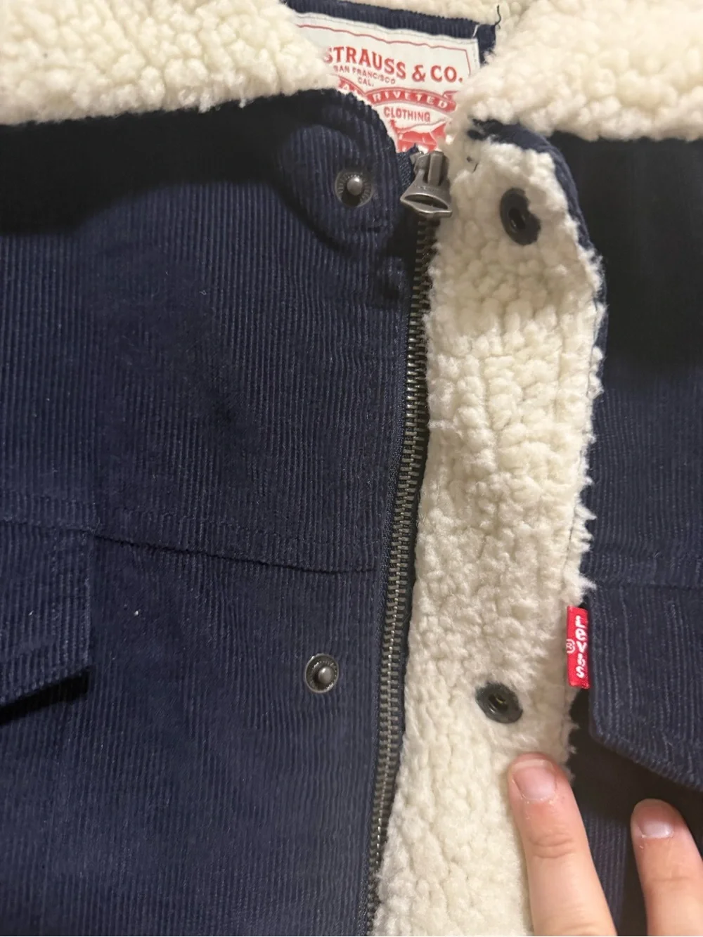 Levi’s Big and Tall Sherpa Lines Corduroy Trucker Jacket